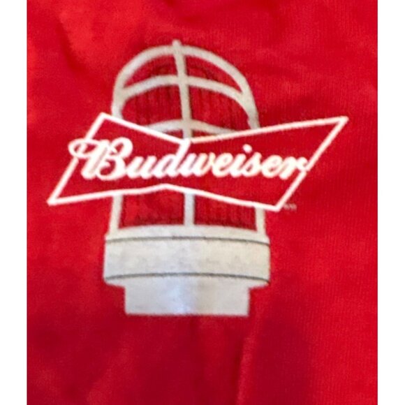 Budweiser Red Hockey Player Graphic T-Shirt By Jerzees L 100% Cotton - Picture 5 of 7